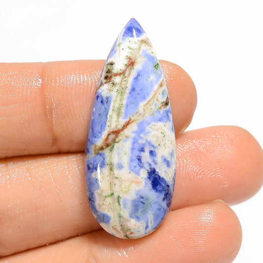 Sodalite Pear Shape Cabochon Loose Gemstone Natural 19 Ct. 34X14X5 mm V-5065