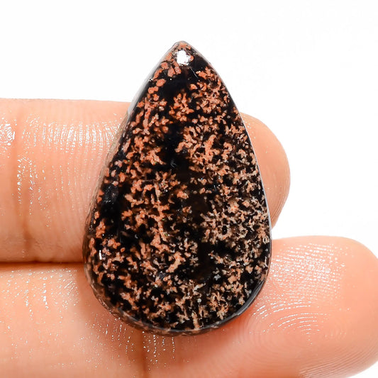 Wonderful Top Grade Quality 100% Natural Flower Obsidian Pear Shape Cabochon Loose Gemstone For Making Jewelry 15 Ct. 25X16X4 mm V-5105