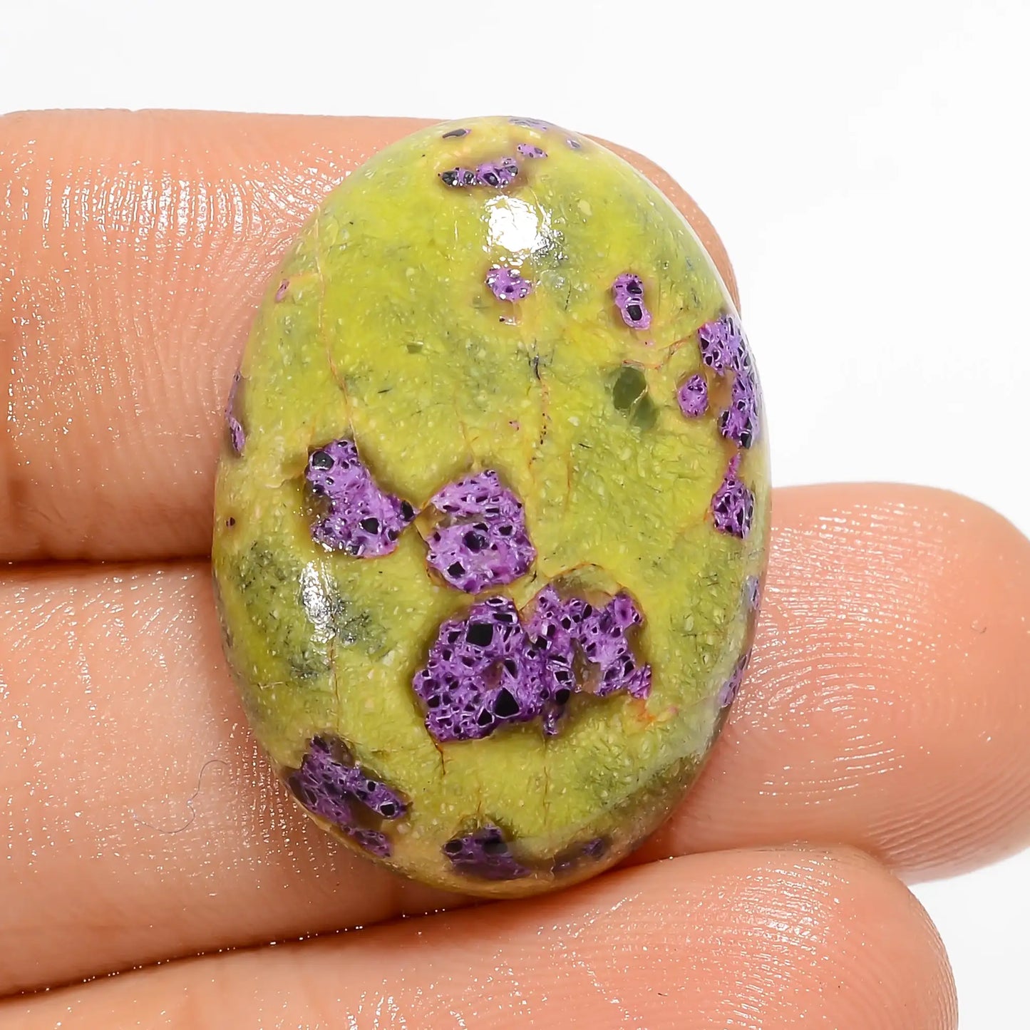 Stichtite Oval Shape Cabochon Loose Gemstone Natural 19 Ct. 23X17X5 mm V-5141