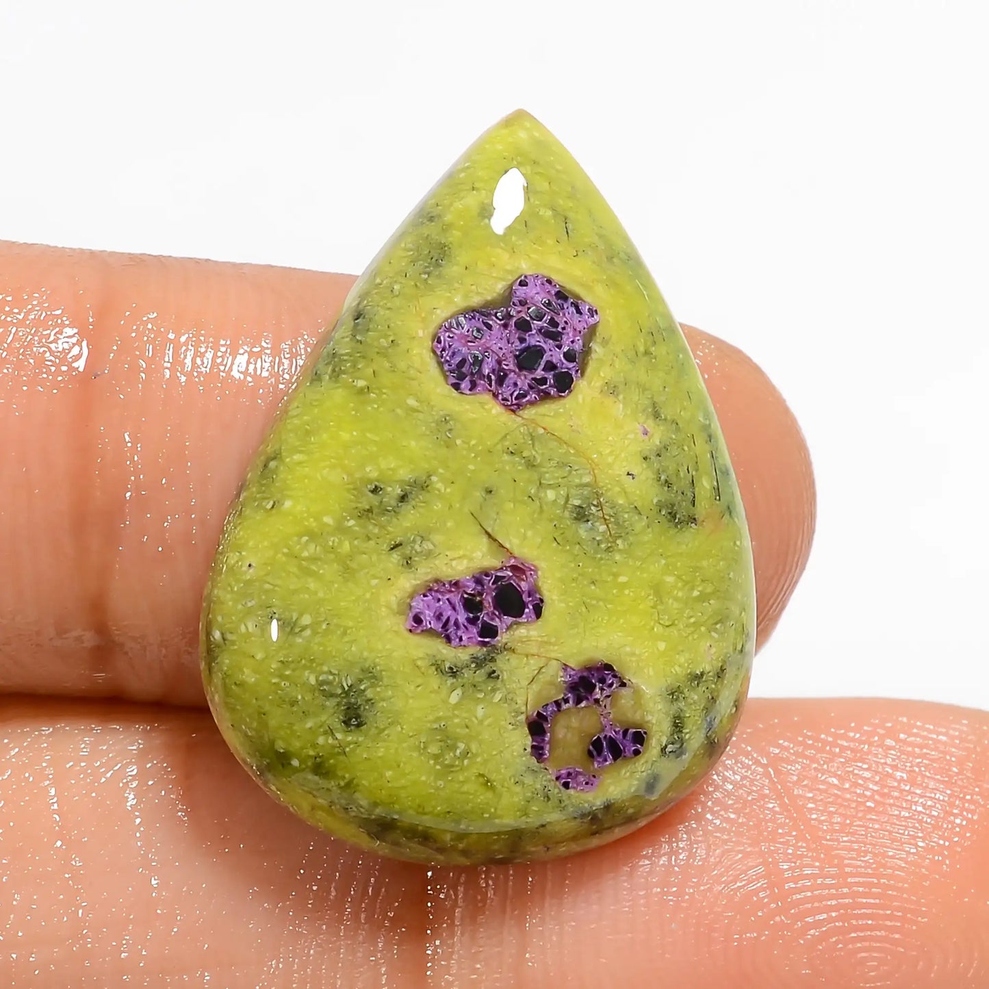 Stichtite Pear Shape Cabochon Loose Gemstone Natural 16.5 Ct. 24X18X5 mm V-5148