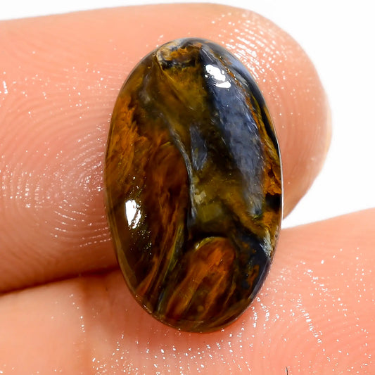 Pietersite Oval Shape Cabochon Loose Gemstone Natural 4 Ct. 14X8X3 mm V-5187