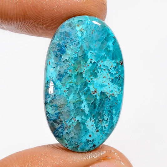 Chrysocolla Oval Shape Cabochon Loose Gemstone Natural 23 Ct. 28X16X5 mm V-5200