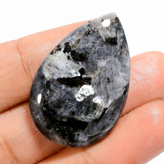 Larvikite Pear Shape Cabochon Loose Gemstone Natural 34.5 Ct. 33X22X5 mm V-5218