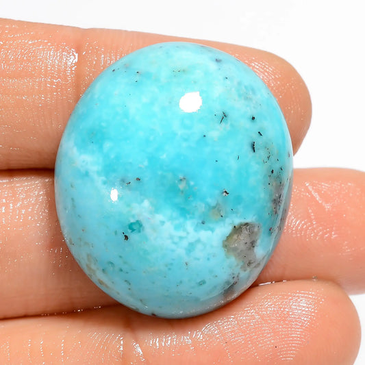 Irani Turquoise Oval Shape Cabochon Loose Gemstone Natural 48 Ct. 27X24X9 mm V-5253