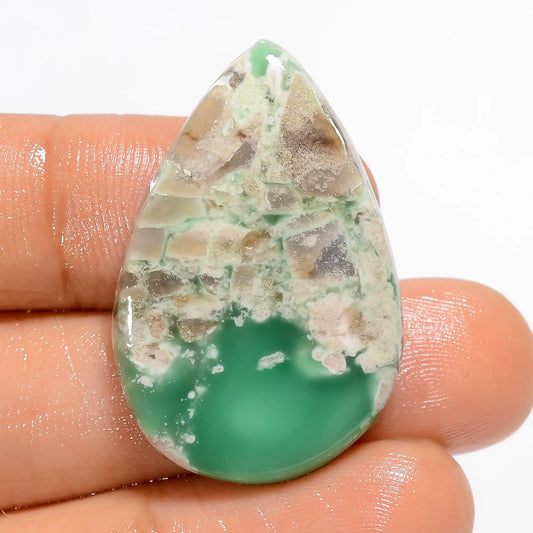 Variscite Pear Shape Cabochon Loose Gemstone Natural 29 Ct. 32X21X5 mm V-5285