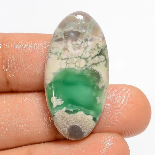 Variscite Oval Shape Cabochon Loose Gemstone Natural 22.5 Ct. 30X14X5 mm V-5296