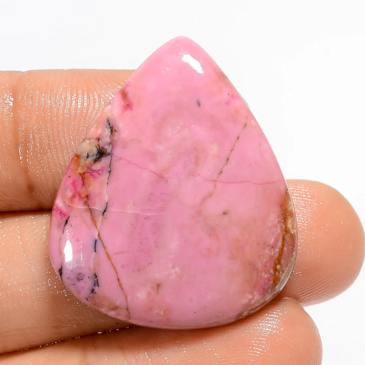 Pink Cobalt Calcite Pear Shape Cabochon Loose Gemstone Natural 36.5 Ct. 30X26X5 mm V-5343