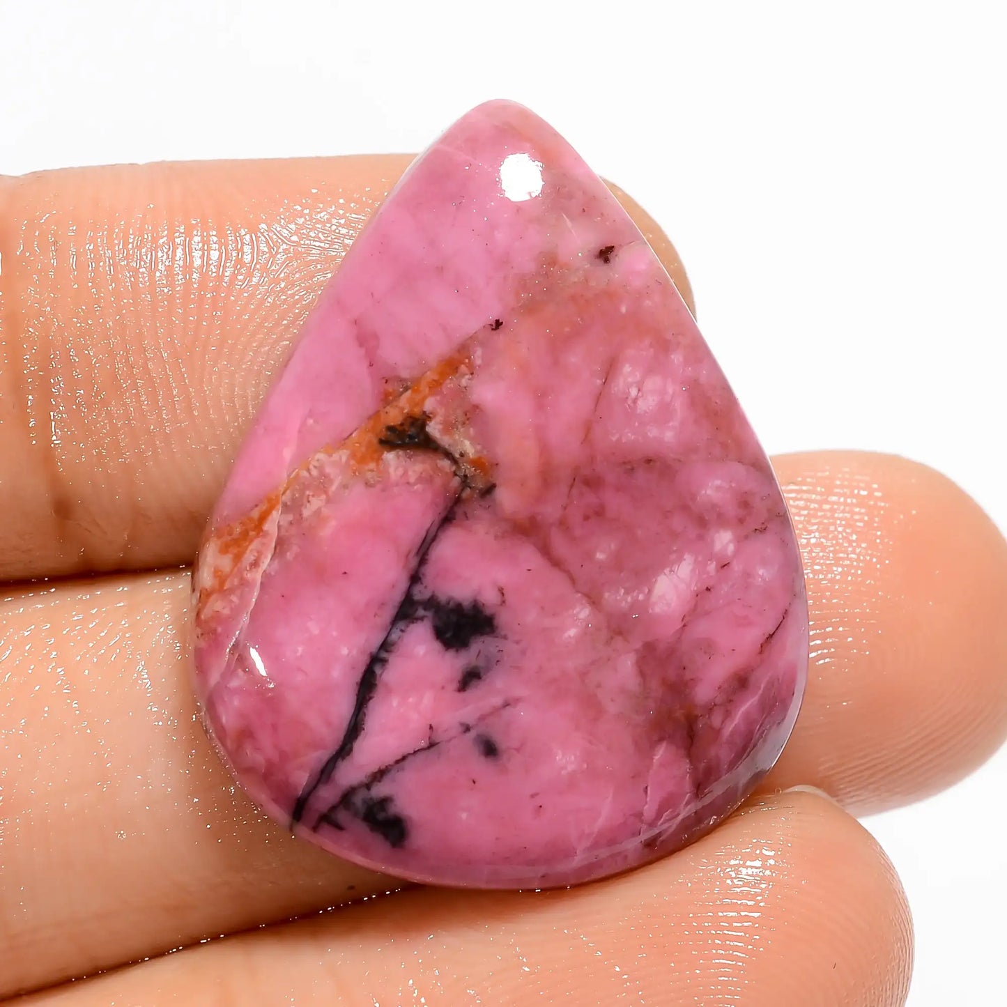 Pink Cobalt Calcite Pear Shape Cabochon Loose Gemstone Natural 26 Ct. 28X22X5 mm V-5345