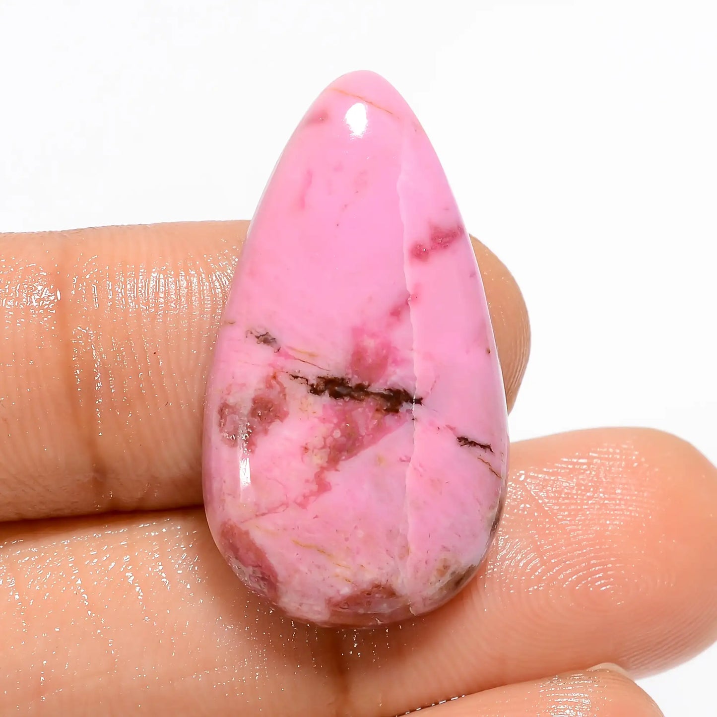 Pink Cobalt Calcite Pear Shape Cabochon Loose Gemstone Natural 21 Ct. 29X16X5 mm V-5355