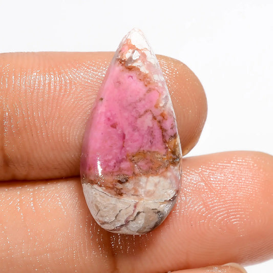 Pink Cobalt Calcite Pear Shape Cabochon Loose Gemstone Natural 11 Ct. 23X11X5 mm V-5362