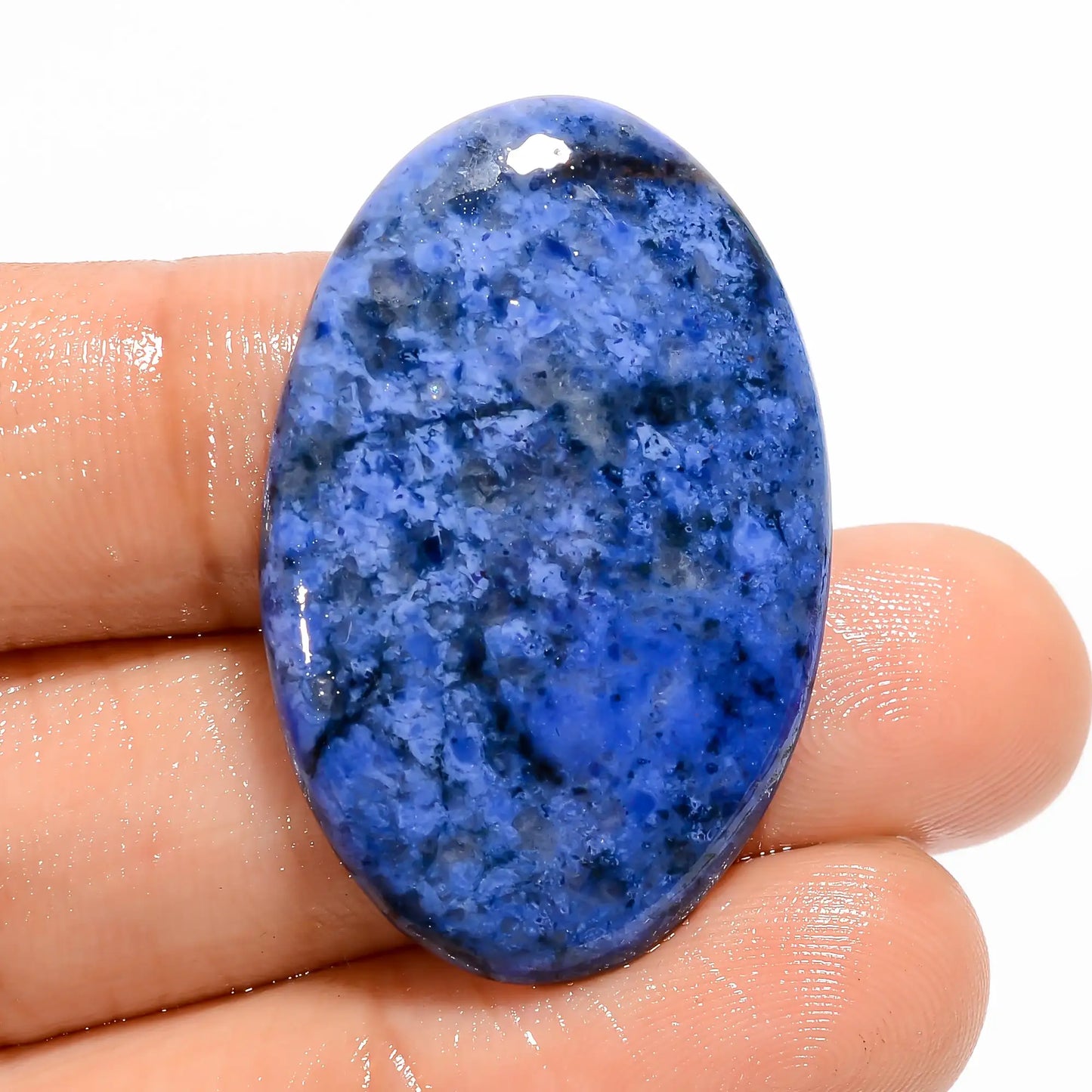 Dumortierite Oval Shape Cabochon Loose Gemstone Natural 31 Ct. 34X23X4 mm V-5363