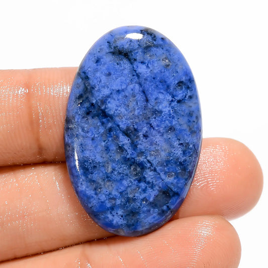 Dumortierite Oval Shape Cabochon Loose Gemstone Natural 30 Ct. 32X22X4 mm V-5364