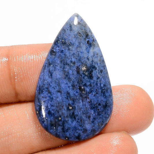Dumortierite Pear Shape Cabochon Loose Gemstone Natural 22.5 Ct. 33X20X4 mm V-5365