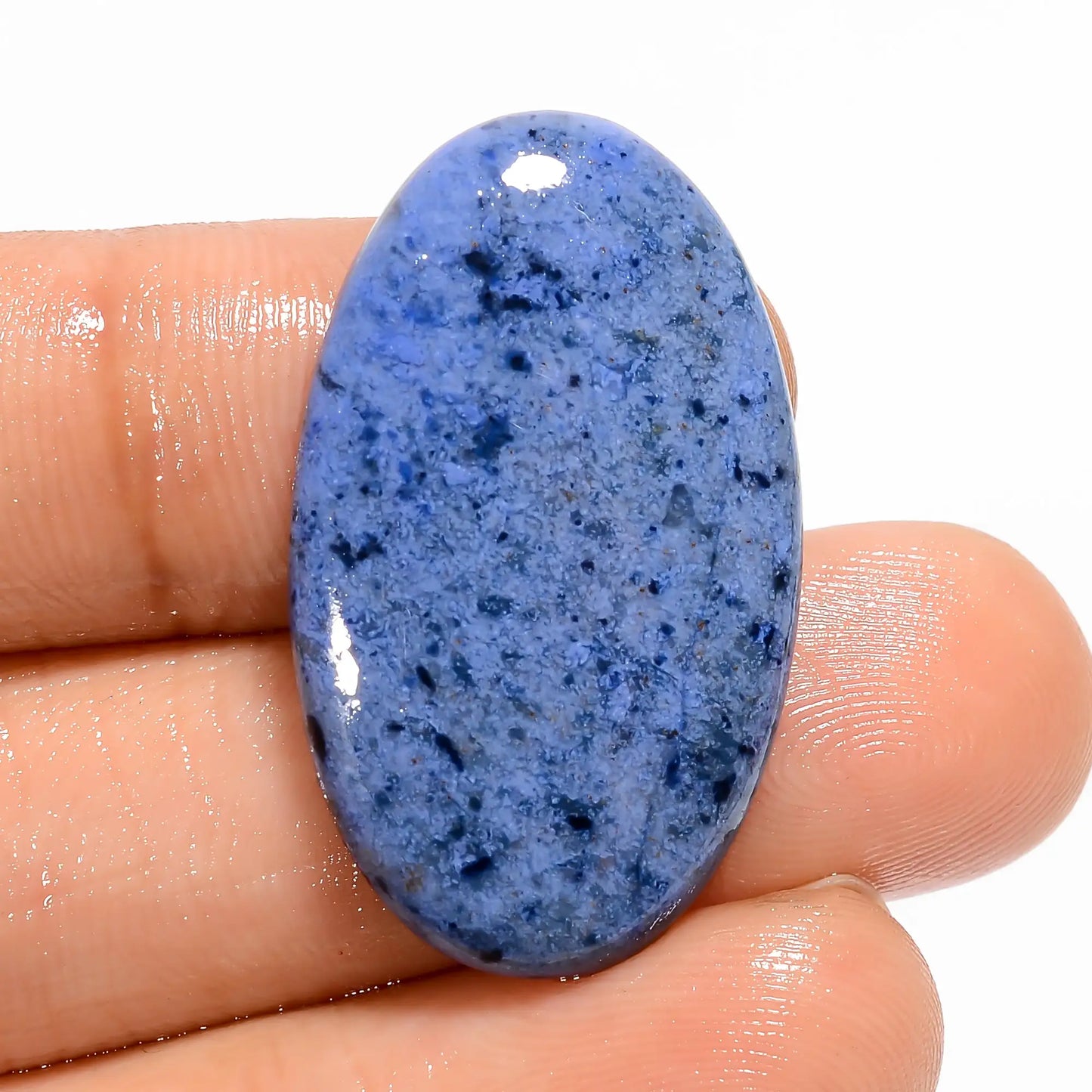 Dumortierite Oval Shape Cabochon Loose Gemstone Natural 23 Ct. 31X18X4 mm V-5366