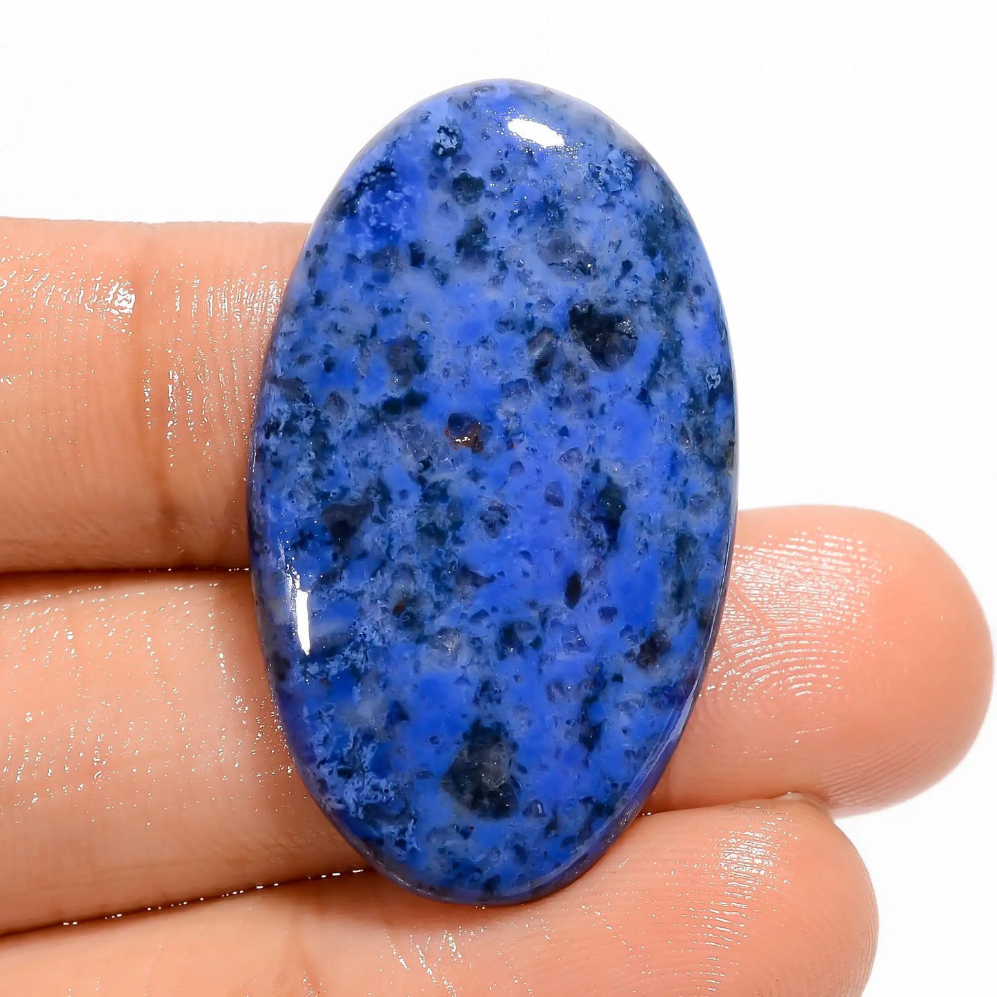 Dumortierite Oval Shape Cabochon Loose Gemstone Natural 30 Ct. 34X20X4 mm V-5367