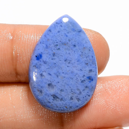 Dumortierite Pear Shape Cabochon Loose Gemstone Natural 16.5 Ct. 24X17X4 mm V-5370