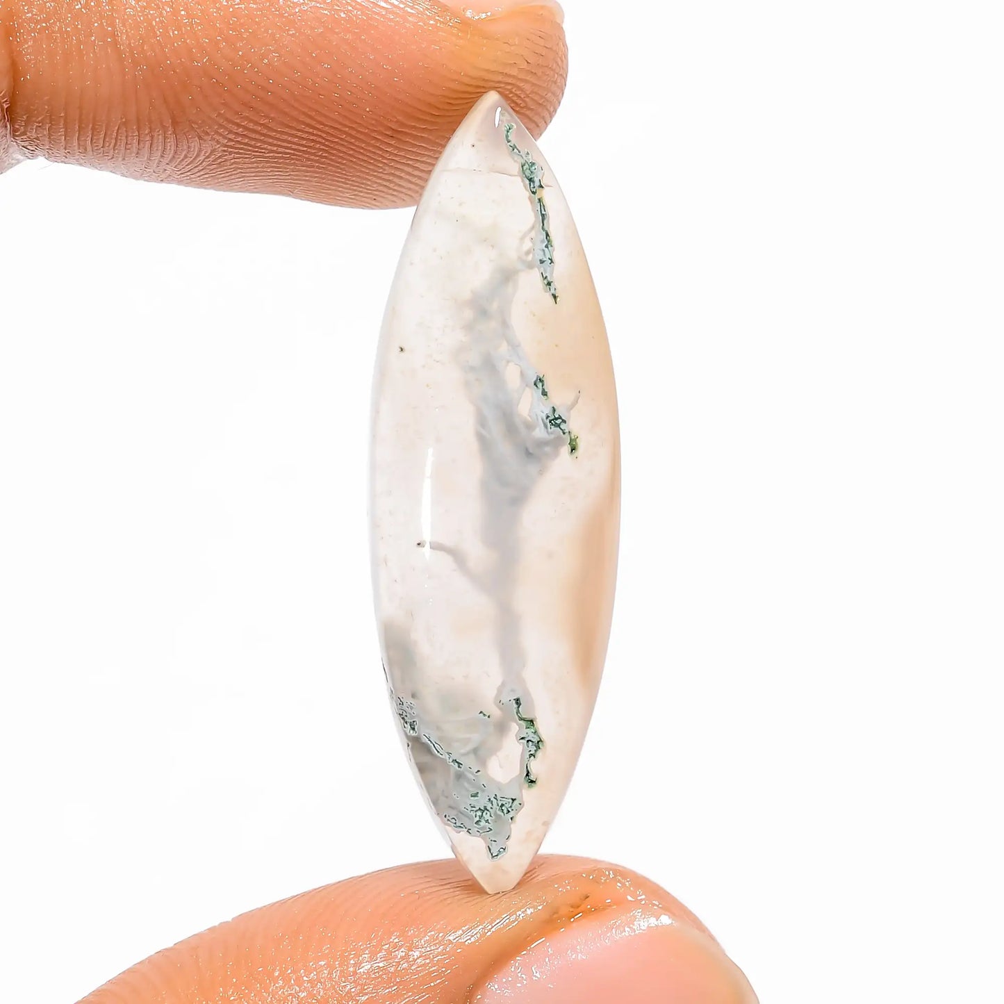 Moss Agate Marquise Shape Cabochon Loose Gemstone Natural 15 Ct. 35X11X5 mm V-5437