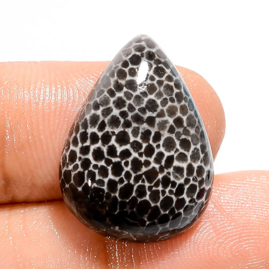 Snakeskin Pear Shape Cabochon Loose Gemstone Natural 15.5 Ct. 21X16X5 mm V-5453