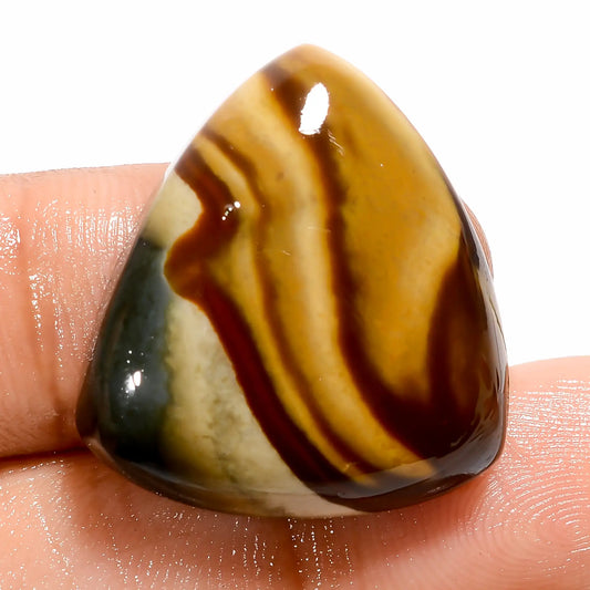 Unique Top Grade Quality 100% Natural Polychrome Jasper Trillion Shape Cabochon Loose Gemstone For Making Jewelry 31 Ct. 24X22X7 mm V-5498