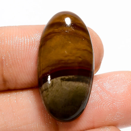 Polychrome Jasper Oval Shape Cabochon Loose Gemstone Natural 14.5 Ct. 25X13X5 mm V-5512