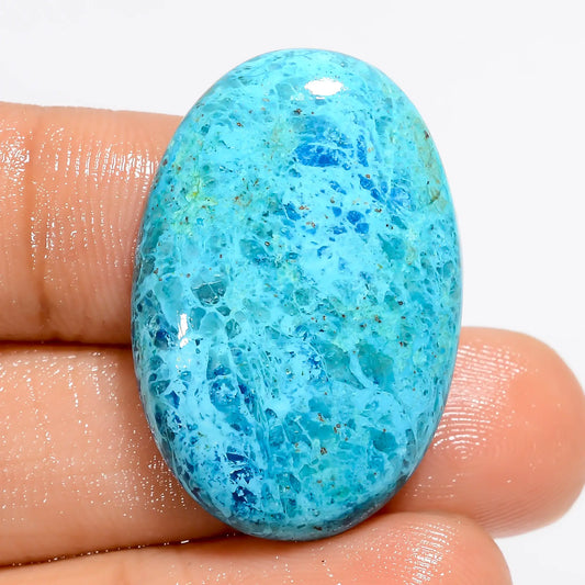 Chrysocolla Oval Shape Cabochon Loose Gemstone Natural 33 Ct. 30X20X6 mm V-5550