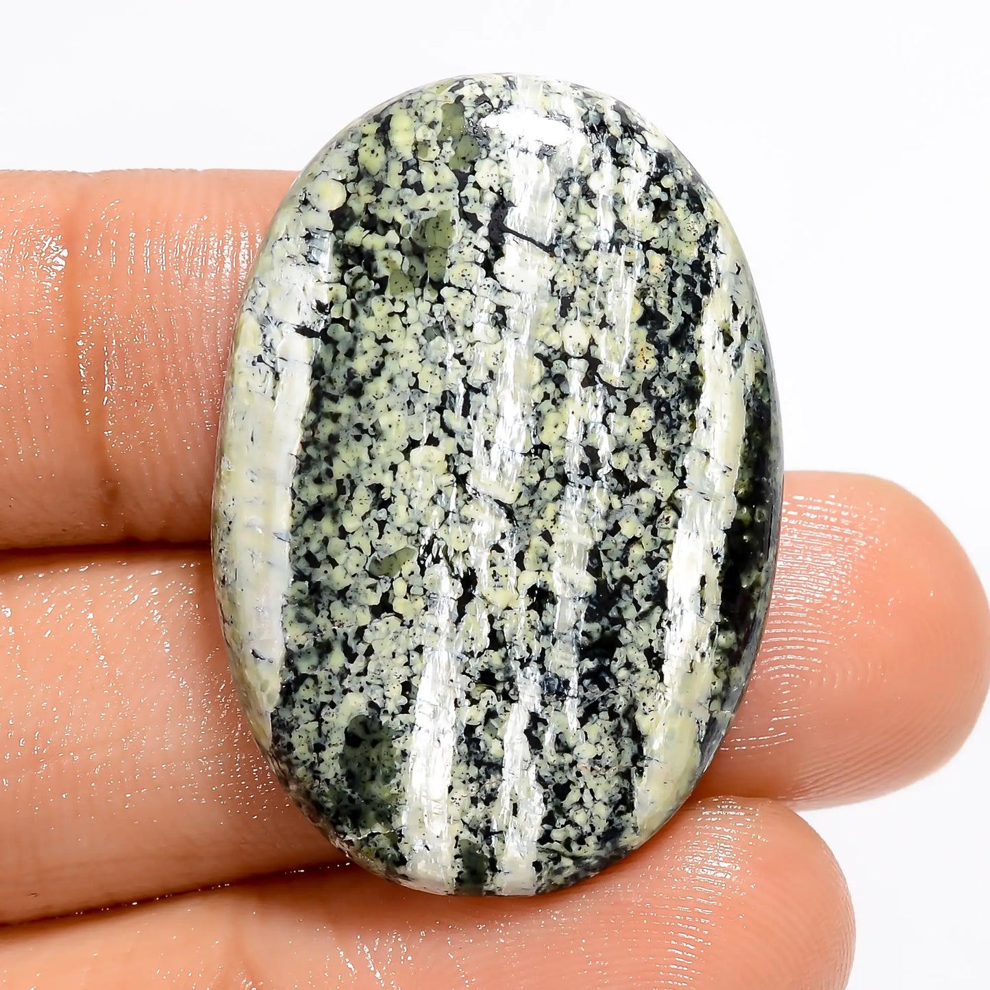 Green Swiss Opal Oval Shape Cabochon Loose Gemstone Natural 29 Ct. 32X22X5 mm V-5606