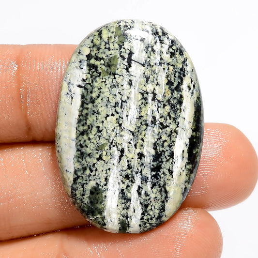 Green Swiss Opal Oval Shape Cabochon Loose Gemstone Natural 29 Ct. 32X22X5 mm V-5606