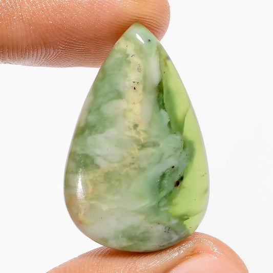 Serpentine Pear Shape Cabochon Loose Gemstone Natural 23.5 Ct. 30X19X5 mm V-5661