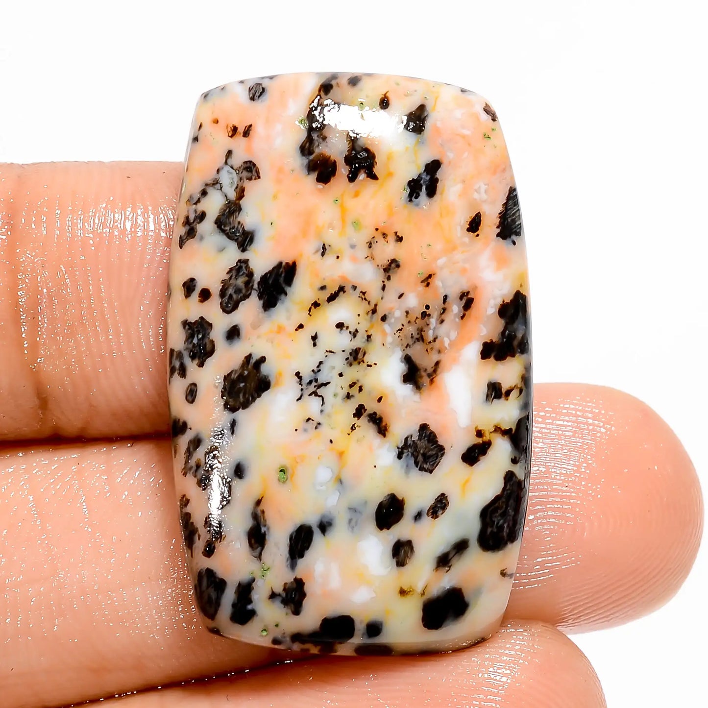 Honey Dendrite Opal Radiant Shape Cabochon Loose Gemstone Natural 28.5 Ct. 31X19X5 mm V-5706