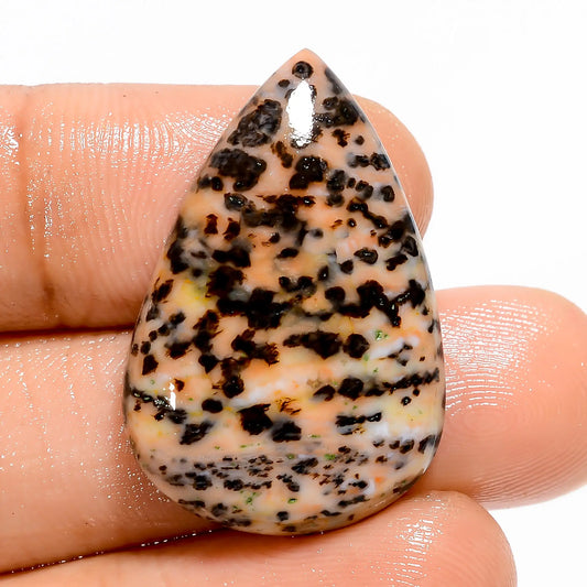 Honey Dendrite Opal Pear Shape Cabochon Loose Gemstone Natural 23 Ct. 29X19X5 mm V-5708