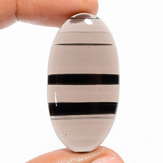Midnight Obsidian Oval Shape Cabochon Loose Gemstone Natural 36 Ct. 40X21X5 mm V-5761