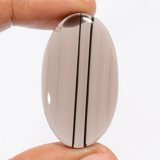 Midnight Obsidian Oval Shape Cabochon Loose Gemstone Natural 31.5 Ct. 37X21X5 mm V-5763