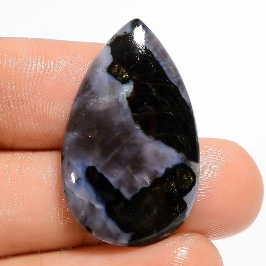 Gabbro Jasper Pear Shape Cabochon Loose Gemstone Natural 21 Ct. 29X18X4 mm V-5775