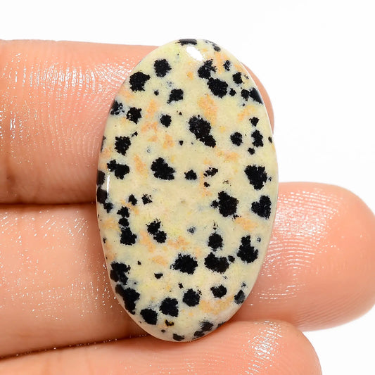 Dalmatian Jasper Oval Shape Cabochon Loose Gemstone Natural 14.5 Ct. 27X16X4 mm V-5919