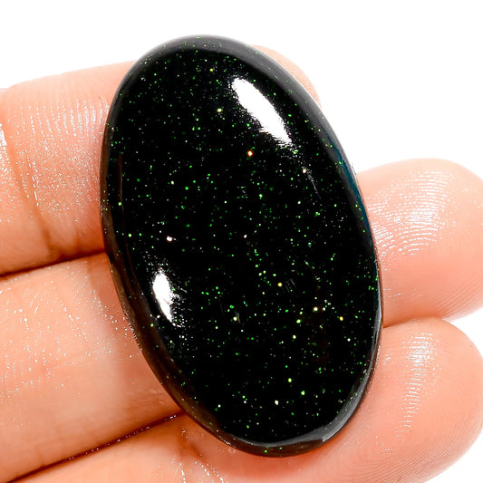 Green Sandstone Oval Shape Cabochon Loose Gemstone 36 Ct. 33X20X6 mm V-5970