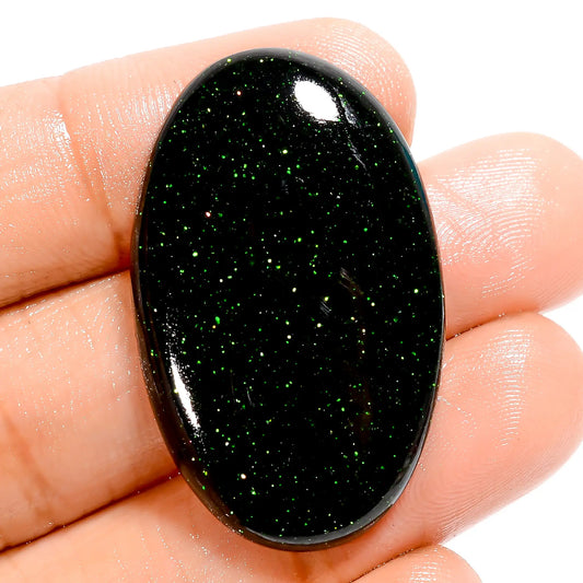 Green Sandstone Oval Shape Cabochon Loose Gemstone 32.5 Ct. 35X21X5 mm V-5971