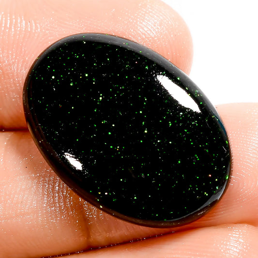 Green Sandstone Oval Shape Cabochon Loose Gemstone 17 Ct. 24X16X5 mm V-5972