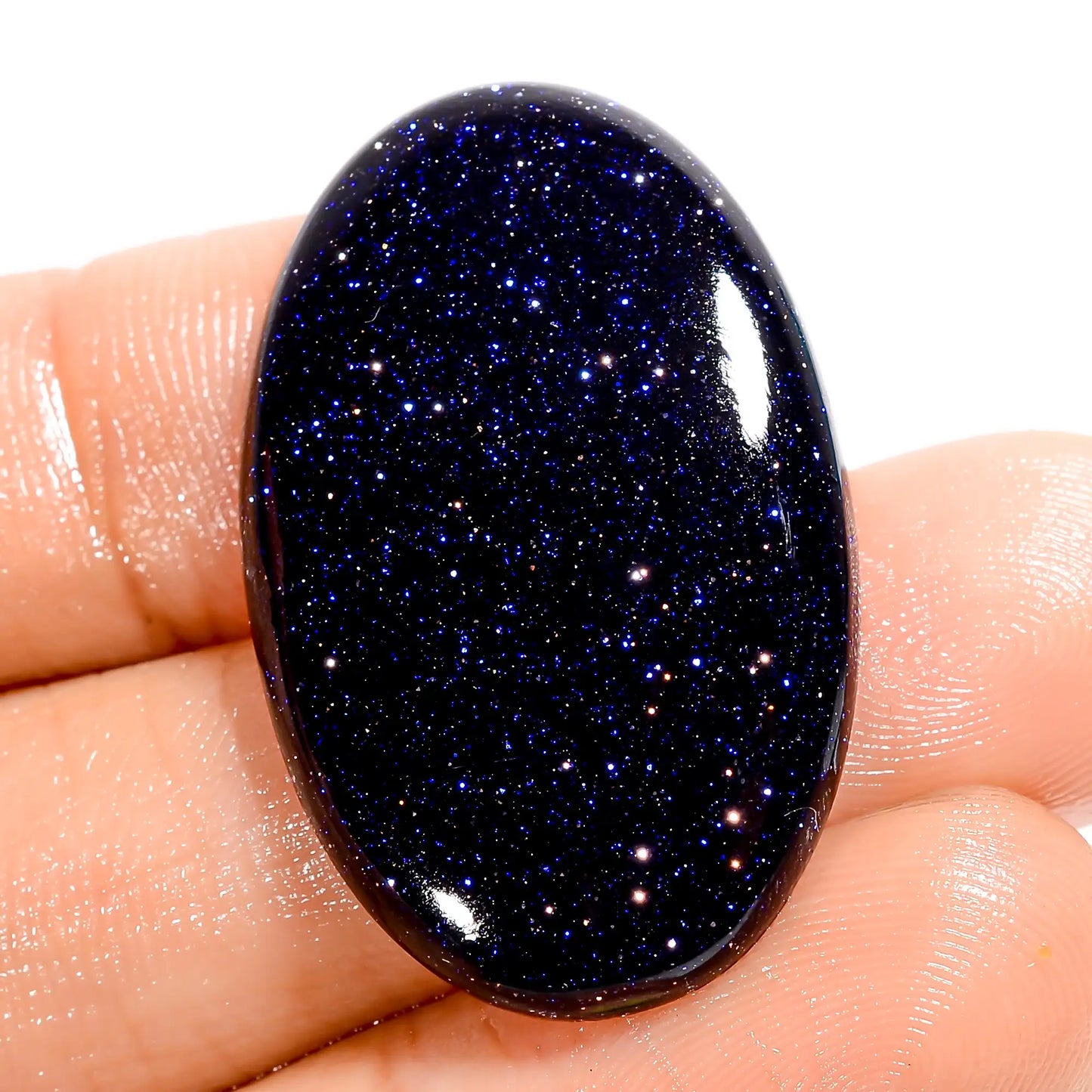 Blue Sandstone Oval Shape Cabochon Loose Gemstone 26 Ct. 32X20X5 mm V-5995