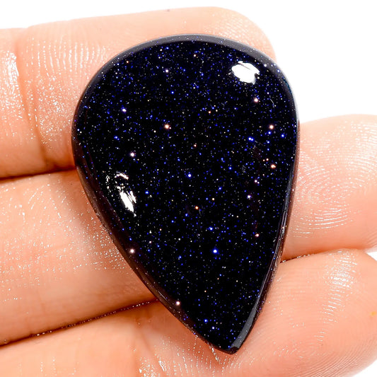 Blue Sandstone Pear Shape Cabochon Loose Gemstone 24.5 Ct. 30X21X5 mm V-5997