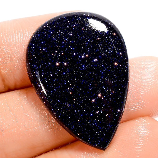 Blue Sandstone Pear Shape Cabochon Loose Gemstone 22 Ct. 29X21X5 mm V-5998