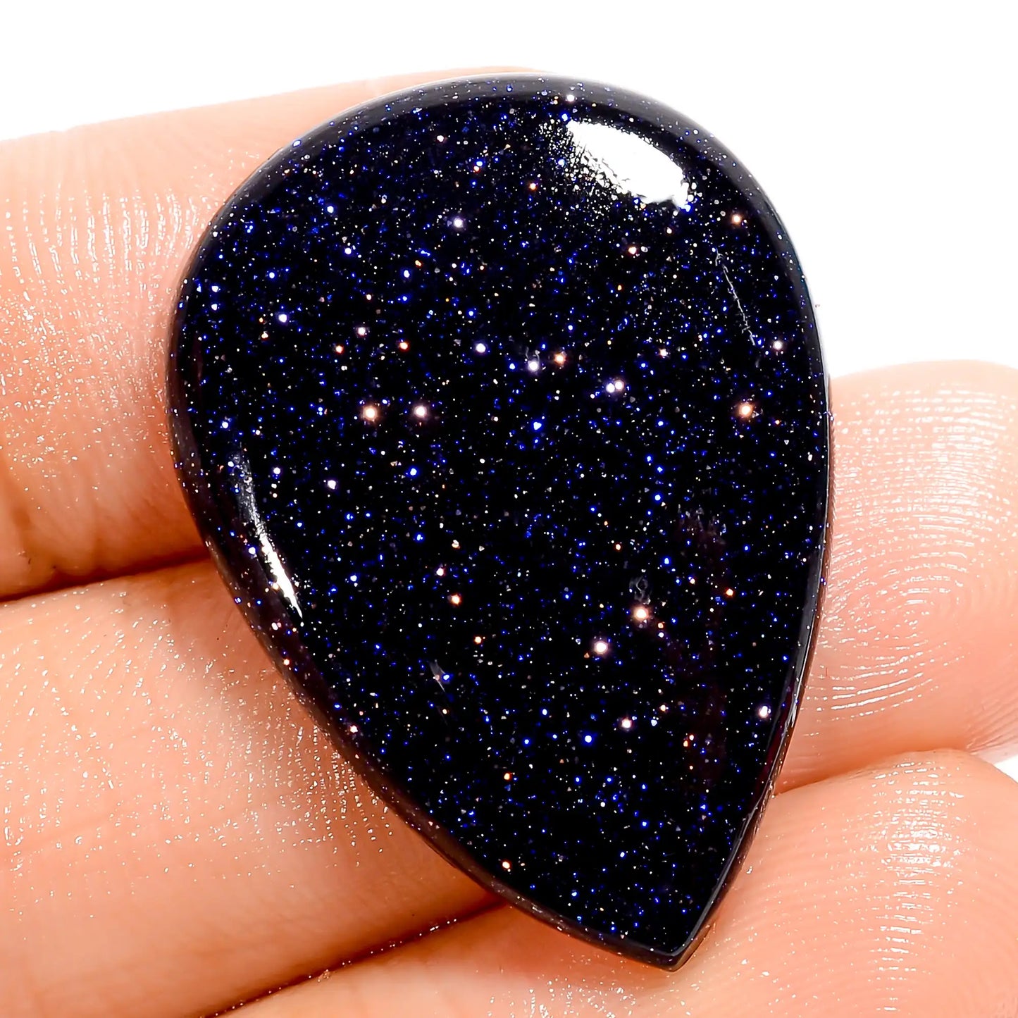 Blue Sandstone Pear Shape Cabochon Loose Gemstone 22 Ct. 29X21X5 mm V-5998