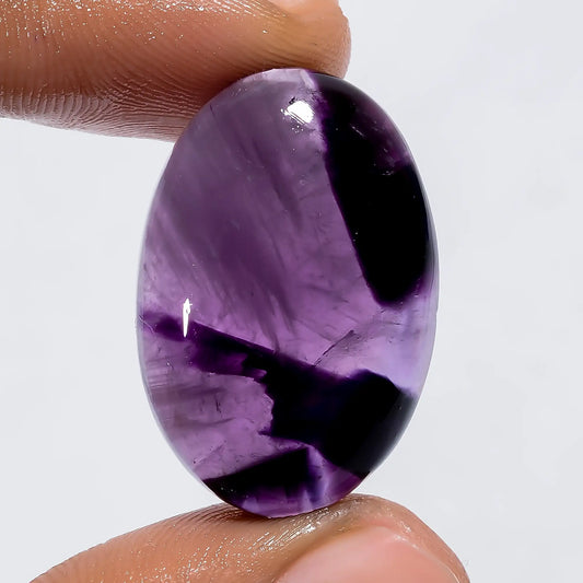 Trapiche Amethyst Oval Shape Cabochon Loose Gemstone Natural 33 Ct. 28X18X7 mm V-6062