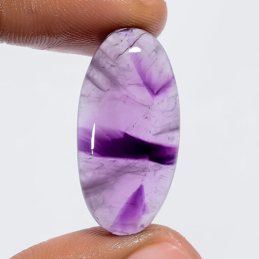 Trapiche Amethyst Oval Shape Cabochon Loose Gemstone Natural 24.5 Ct. 29X14X6 mm V-6063