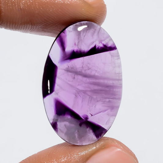 Trapiche Amethyst Oval Shape Cabochon Loose Gemstone Natural 18.5 Ct. 27X18X5 mm V-6066