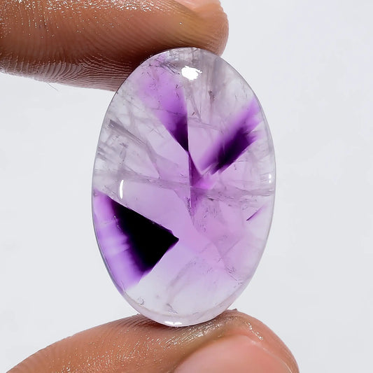 Trapiche Amethyst Oval Shape Cabochon Loose Gemstone Natural 28 Ct. 27X18X7 mm V-6070