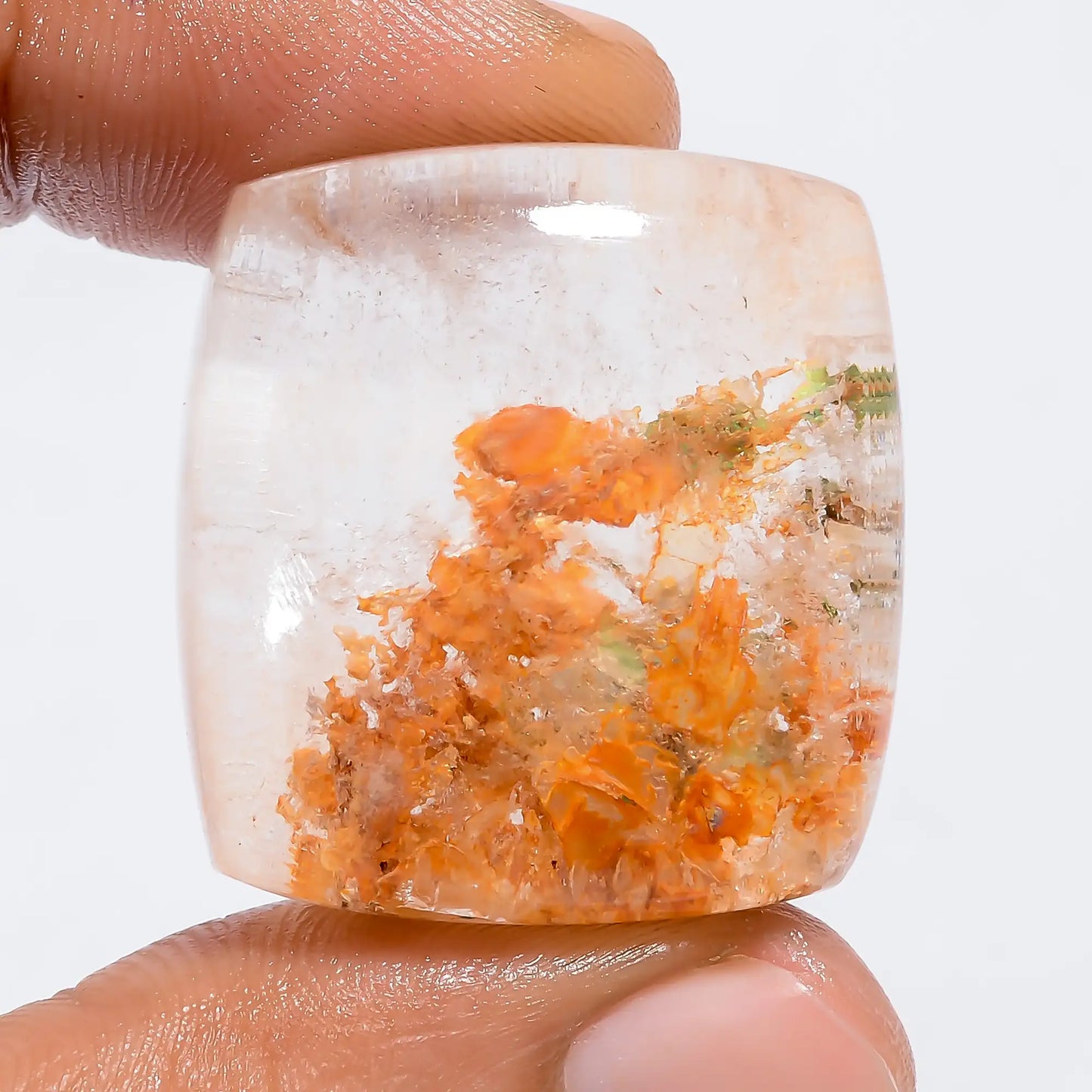 Garden Quartz Radiant Shape Cabochon Loose Gemstone Natural 77 Ct. 27X25X11 mm V-6078