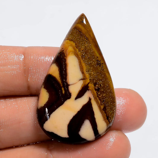 Austalian Picture Jasper Pear Shape Cabochon Loose Gemstone Natural 42.5 Ct. 39X24X5 mm V-6105