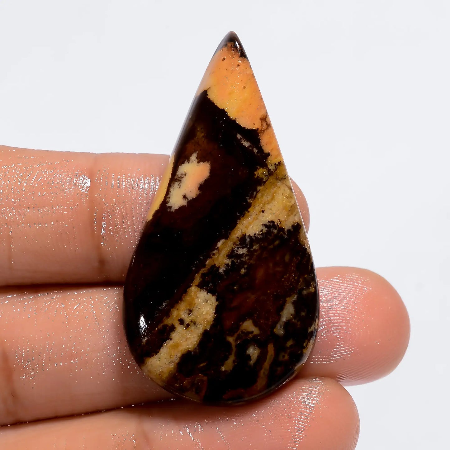 Austalian Picture Jasper Pear Shape Cabochon Loose Gemstone Natural 41 Ct. 42X22X5 mm V-6111