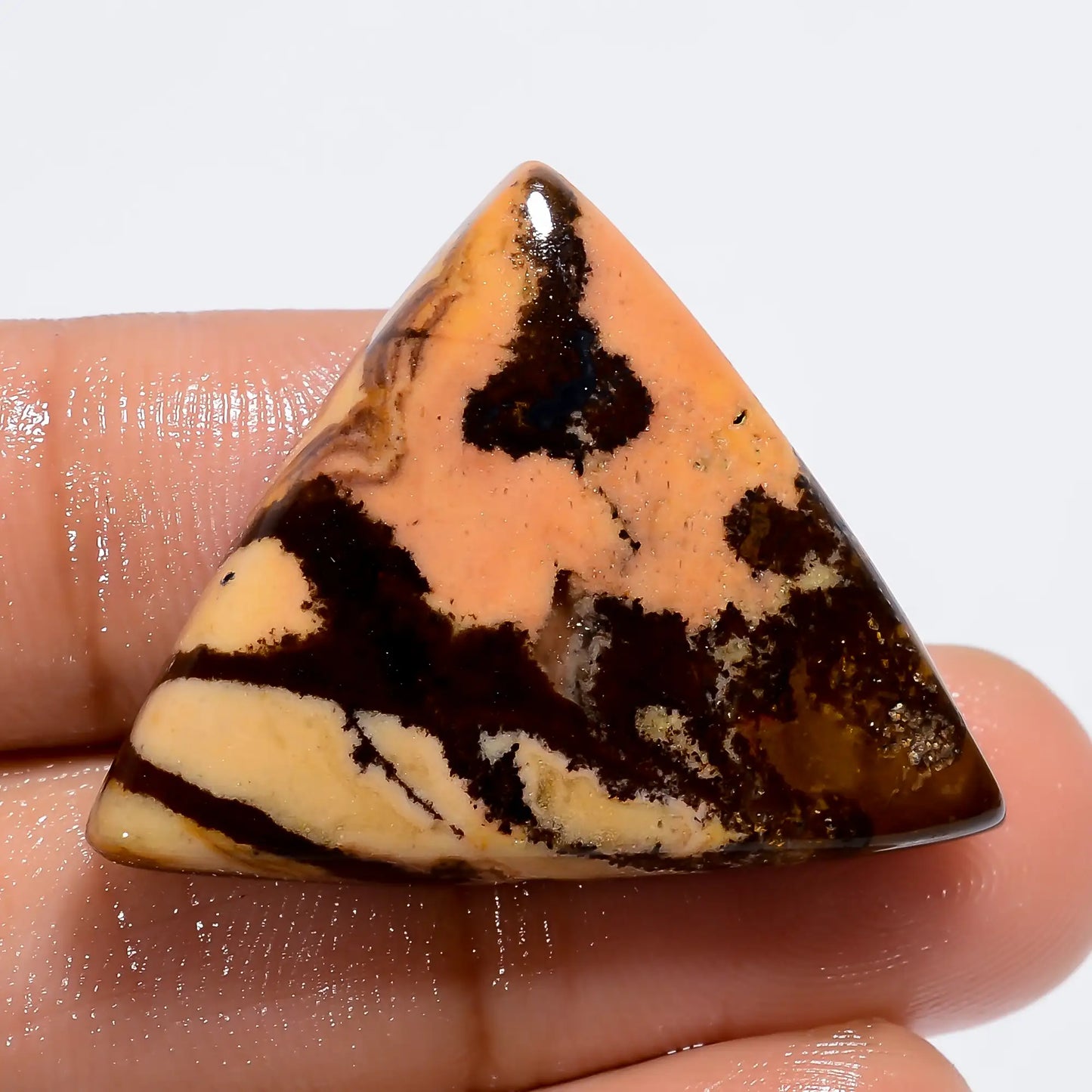 Austalian Picture Jasper Triangle Shape Cabochon Loose Gemstone Natural 31 Ct. 27X24X5 mm V-6113