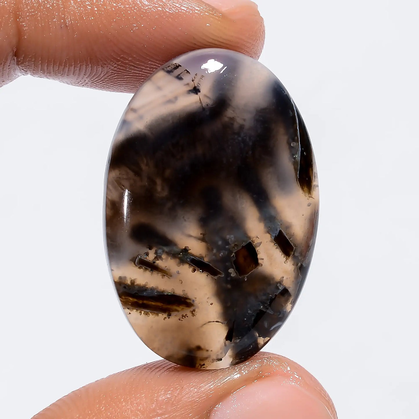 Stick Agate Oval Shape Cabochon Loose Gemstone Natural 30 Ct. 31X21X5 mm V-6135